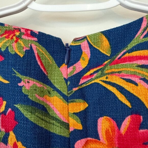 J.Crew Vibrant Tropical Floral Sleeveless Dress | Size 8 - Picture 4 of 7